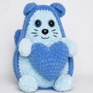 aguagato amigurumi azul