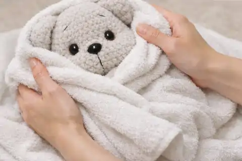 como secar un peluche amigurumi despues del lavado