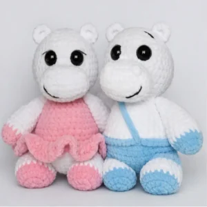 pareja de hipopotamos peluches para regalo